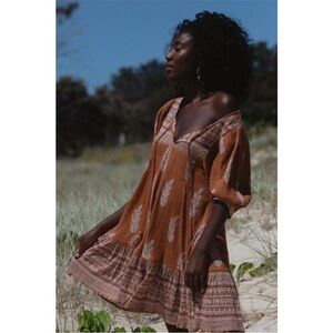 Daughters of India Mishka Mini Dress Chai Large